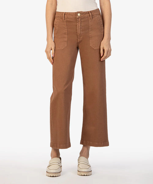 Kut From The Kloth-Meg Wide Leg Twill Pant (Mocha)