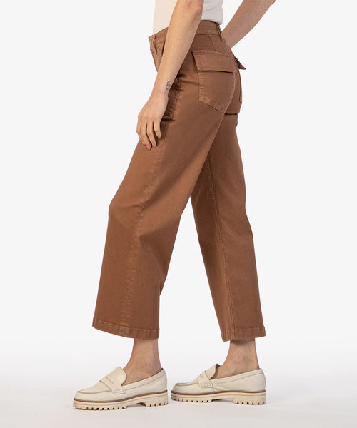 Kut From The Kloth-Meg Wide Leg Twill Pant (Mocha)