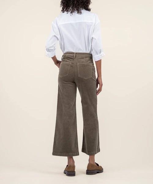 Kut From The Kloth- Meg Corduroy Wide Leg- Olive