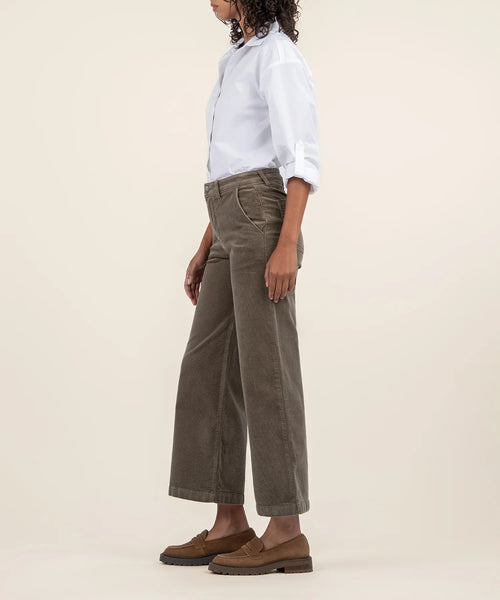 Kut From The Kloth- Meg Corduroy Wide Leg- Olive