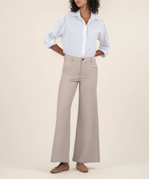 Kut From The Kloth- Meg High Rise Wide Leg Trouser- Stone