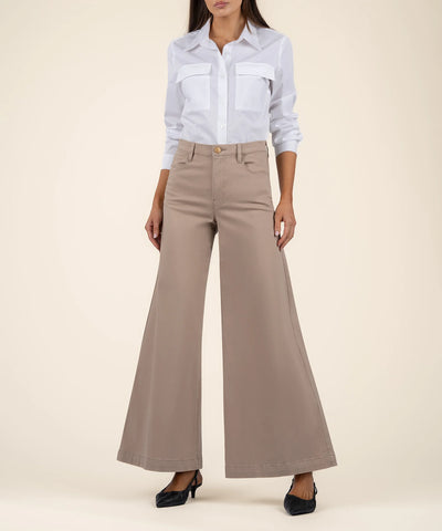 Blake High Rise Super Wide Leg- Latte