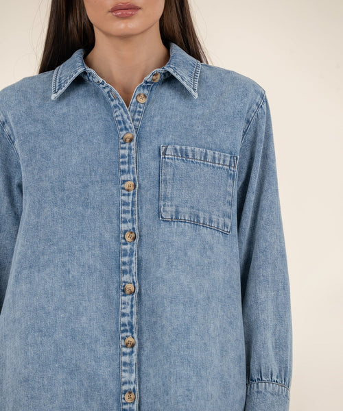 Kut From The Kloth- Rooney Denim Shirt Dress