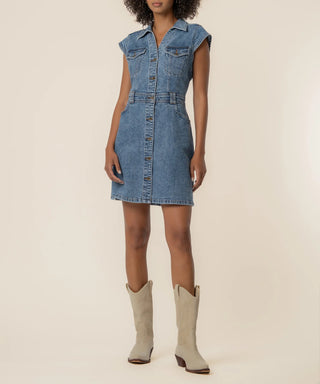 Ruth Denim Dress in Smiling Wash