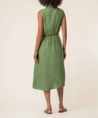 Bowie Linine Dress in Olive