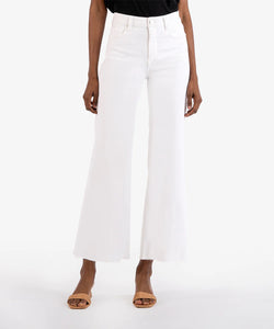 Kut From The Kloth-Meg High Rise Fab Ab Wide Leg (Optic White)