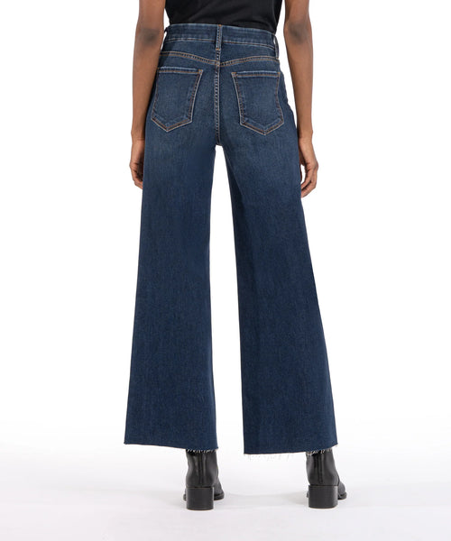 Kut From The Kloth- Meg High Rise Fab Ab Wide Leg- Exhibited Wash