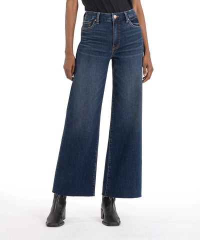 Kut From The Kloth- Meg High Rise Fab Ab Wide Leg- Exhibited Wash