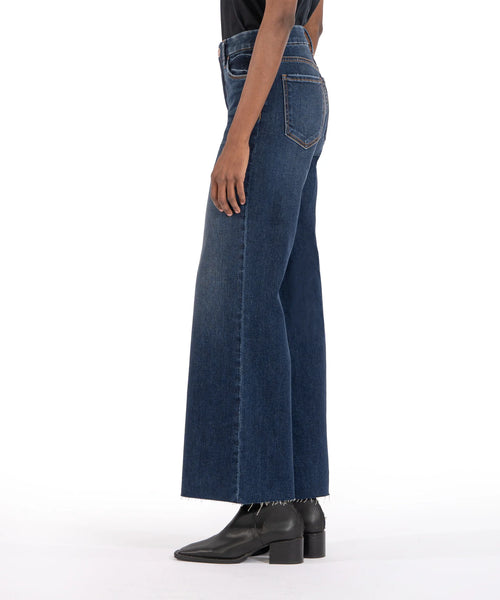 Kut From The Kloth- Meg High Rise Fab Ab Wide Leg- Exhibited Wash