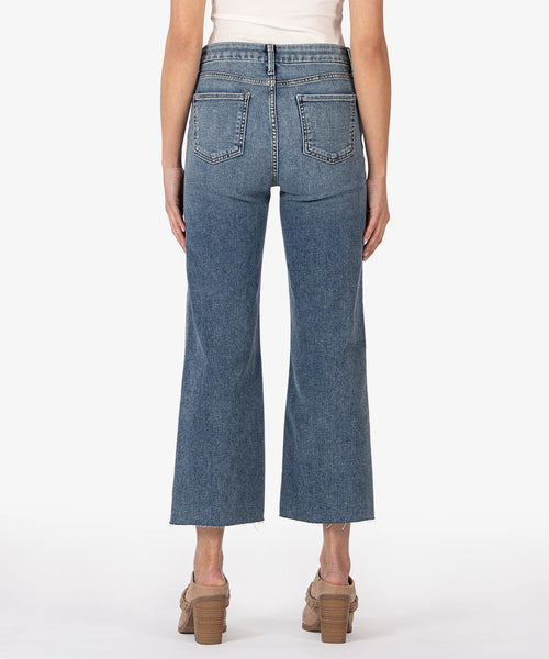 Kut From The Kloth- Meg High Rise Fab Ab Wide Leg- Gripping Wash