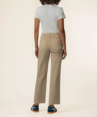 Charolette Twill HIgh Rise Wide Leg- Oat