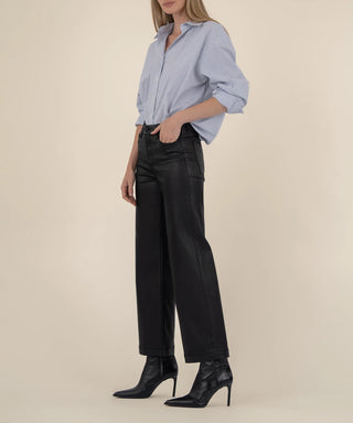 Meg Coated High Rise Wide Leg