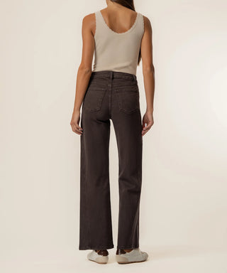 Meg High Rise Wide Leg- Chocolate
