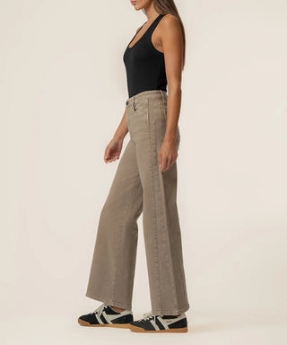 Meg High Rise Wide Leg- Milk Tea