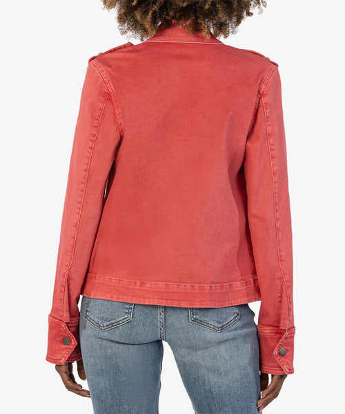 Kut From The Kloth- Amanda Utility Denim Jacket- Strawberry