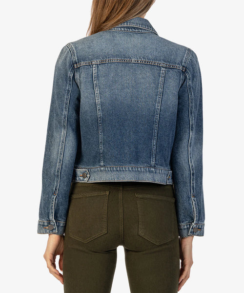 Kut From The Kloth- Julia Denim Crop Jacket- Capitalized Wash