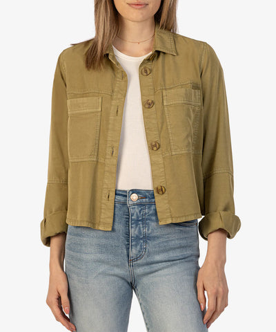 Kut From The Kloth-New Zinnia Tencel Jacket (Limeade)