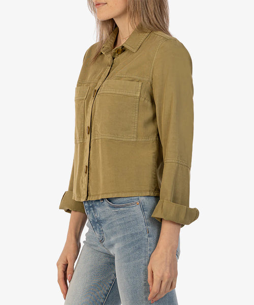 Kut From The Kloth-New Zinnia Tencel Jacket (Limeade)