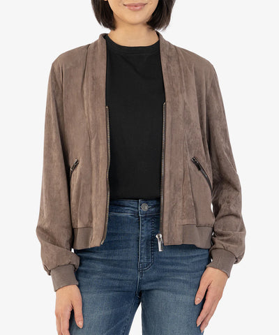 Kut From The Kloth-Evie Faux Suede Bomber Jacket