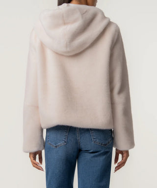 Saskia Faux Fur Jacket in Ivory / Kut From The Kloth