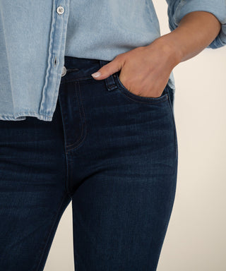 Natalie Mid Rise Flare Bootcut-Color: Leading