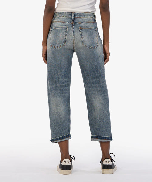 Kut From The Kloth-Sienna Baggy Boyfriend Crop (Shaped Wash)