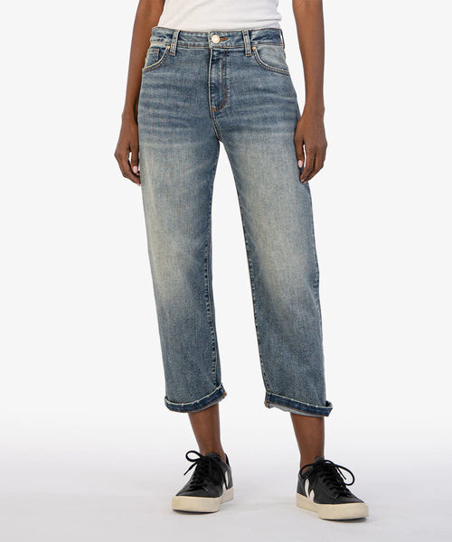 Kut From The Kloth-Sienna Baggy Boyfriend Crop (Shaped Wash)