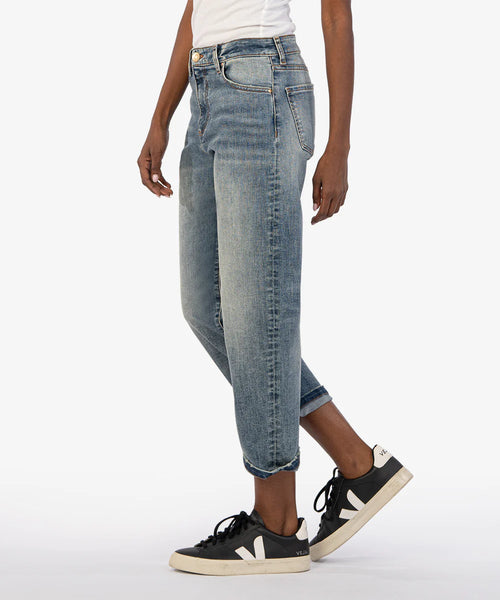 Kut From The Kloth-Sienna Baggy Boyfriend Crop (Shaped Wash)