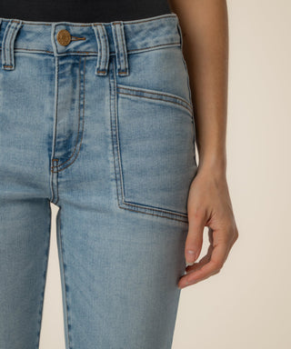 Kelsey High Rise Ankle Flare-Cure