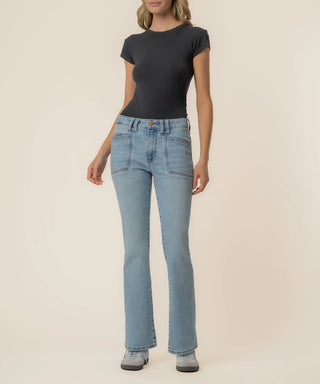 Kelsey High Rise Ankle Flare-Cure