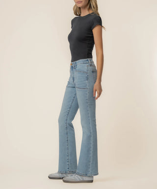 Kelsey High Rise Ankle Flare-Cure