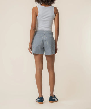 Jane Stripe Twill High Rise Short