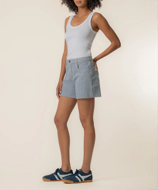 Jane Stripe Twill High Rise Short
