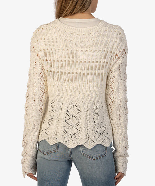 Kut From The Kloth- Malia Crochet Sweater