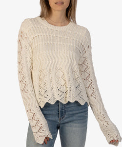 Kut From The Kloth- Malia Crochet Sweater