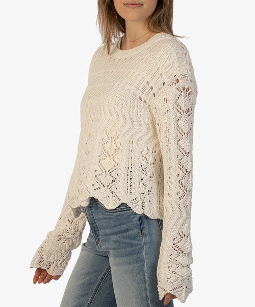 Kut From The Kloth- Malia Crochet Sweater