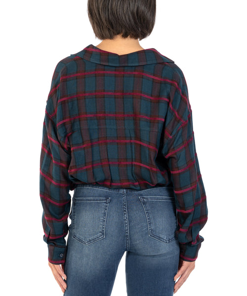 Kut From The Kloth-Tessa Crop Flannel Shirt