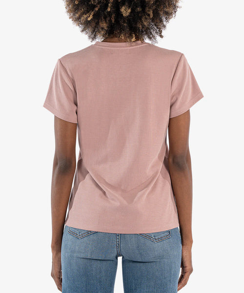 Kut From The Kloth- Remington Relaxed Fit T-Shirt- Mauve Rose