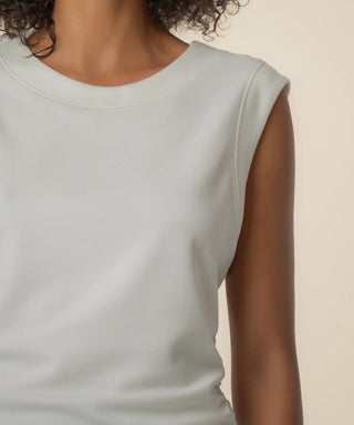 Rayna Banded Tank in Ivory