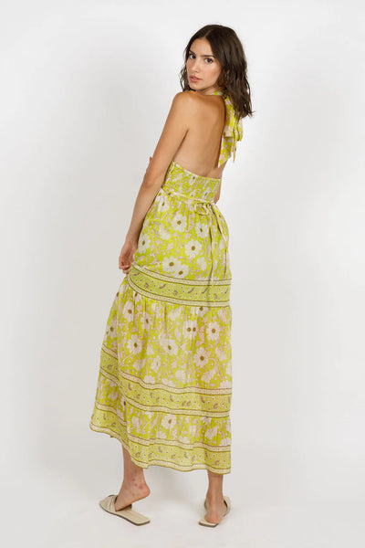 Band Of The Free- Keahi Lime Floral Dress