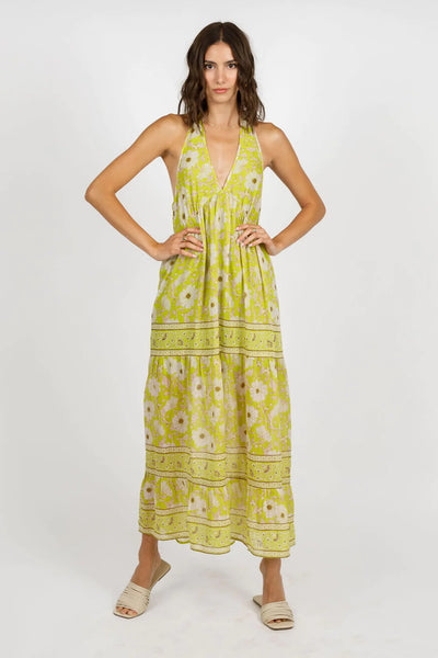 Band Of The Free- Keahi Lime Floral Dress