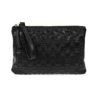 Quinn Woven Convertible Crossbody Clutch-Black