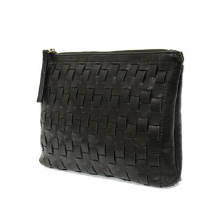 Quinn Woven Convertible Crossbody Clutch-Black