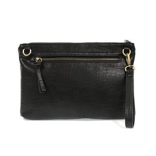 Quinn Woven Convertible Crossbody Clutch-Black