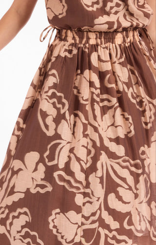 Rustic Charm Midi Skirt
