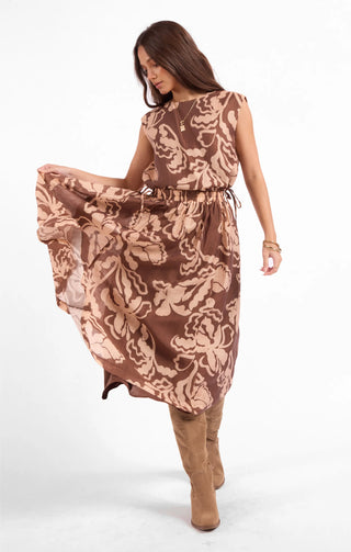 Rustic Charm Midi Skirt