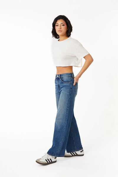 Soho Fitted Wide Leg- Sea Salt Blue