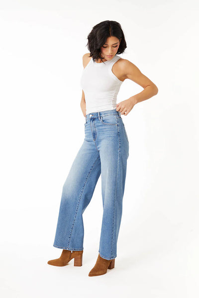 Level 99- Hudson Wide Leg- Cotton Blue