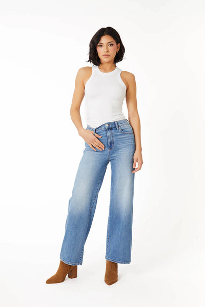 Level 99- Hudson Wide Leg- Cotton Blue