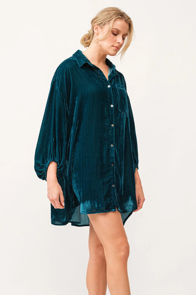 Dear John- Leigh Collared Button Down Mini Dress/Top